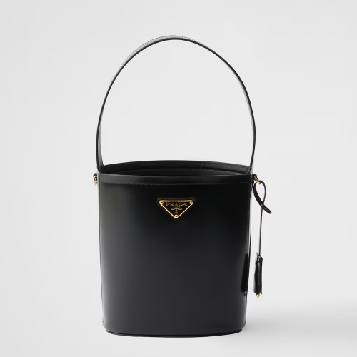 프라다 PRADA 브러쉬드 가죽 미니 버킷 백 1BE086_ZO6_F0002