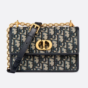 디올 DIOR Miss Caro 미니 백 블루 Dior Oblique 자카드 S5169UTZQ_M928