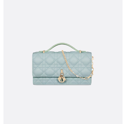 디올 DIOR My Dior 미니 백&투 톤 파스텔 민트 & 셀레스티얼 블루 까나쥬 양가죽 S0980ONIW_M259