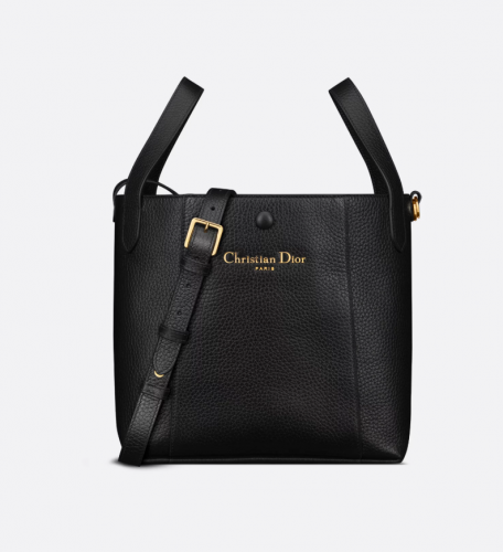 디올 DIOR Signature 미디엄 버킷백 블랙 그레인 송아지 가죽 M2841USKU_M900