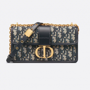디올 DIOR 30 Montaigne East-West 체인 백 블루 Dior Oblique 자카드 M9334UTZQ_M928