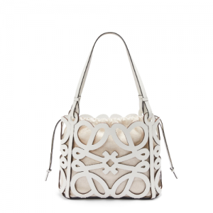 로에베 LOEWE 스몰 애너그램 컷아웃 토트 백 - 박스 카프스킨 A922Q05X02