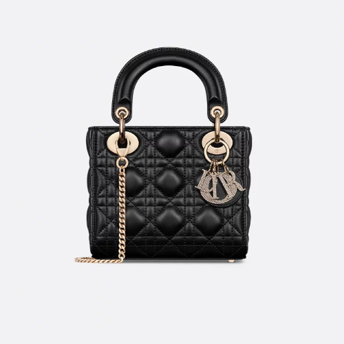 디올 DIOR Lady Dior 미니 백 블랙 까나쥬 양가죽 M0505ONUL_M900