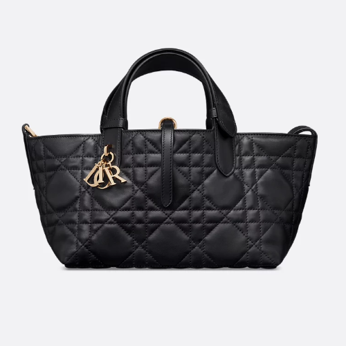 디올 Toujours 스몰 백 블랙 매크로까나쥬 송아지 가죽 M2822OSNW_M900