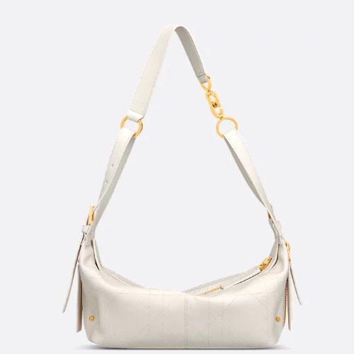 디올 D-Journey 스몰 백 빈티지 스무스 송아지 가죽 & 라떼 플랫 매크로까나쥬 M2416UBUQ_M030