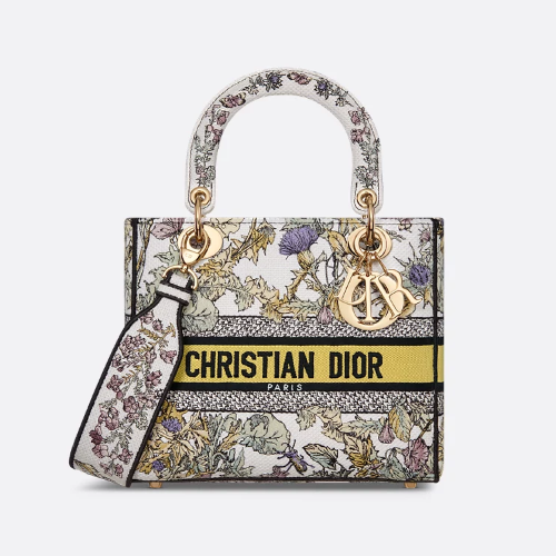 디올 Lady D-Lite 미디엄 백 M0565OEDD_M20E