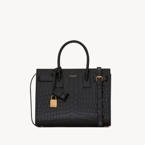 생로랑 SAINT LAURENT  엠보싱 크로커다일 가죽 소재 베이비 데일리 백 421863DZEAW1000