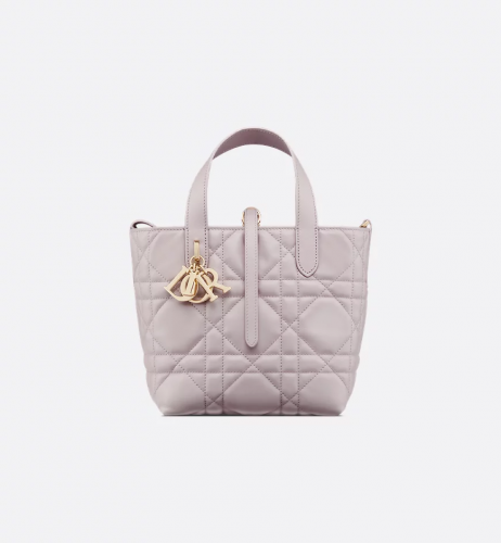 디올 Toujours 스몰 버티컬 토트백 라벤더 그레이 매크로까나쥬 송아지 가죽 M2835OSNW_M35V