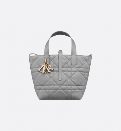 디올 Toujours 스몰 버티컬 토트백앤트러사이트 그레이 매크로까나쥬 송아지 가죽 M2835OSNW_M62G