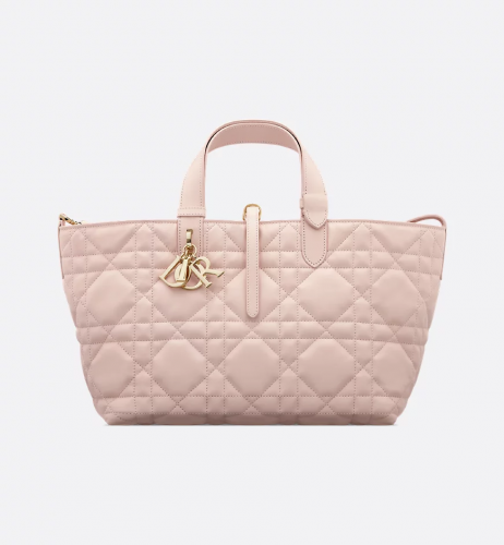 디올 Toujours 미디엄 백 파우더 핑크 매크로까나쥬 송아지 가죽 M2821OSNW_M413