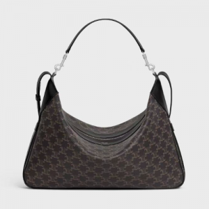 셀린느 CELINE 라지 스트랩 로미 - 트리옹프 캔버스 & 카프스킨블랙 111772FT8.38SI