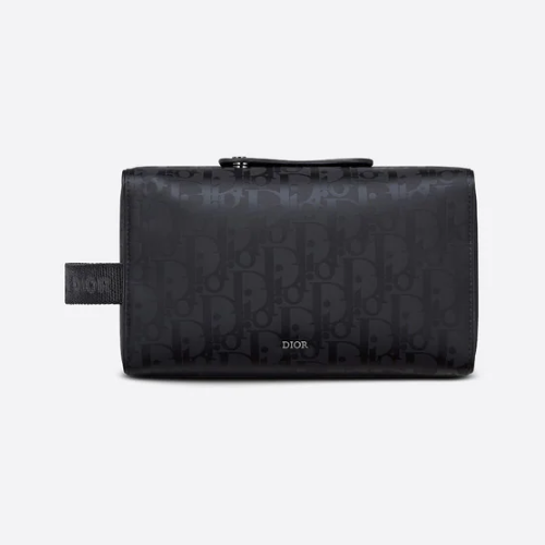 디올 DIOR LINGOT 토일레트리 케이스 블랙 Dior Oblique Mirage 테크니컬 패브릭 2ADCA418SWC_H00N