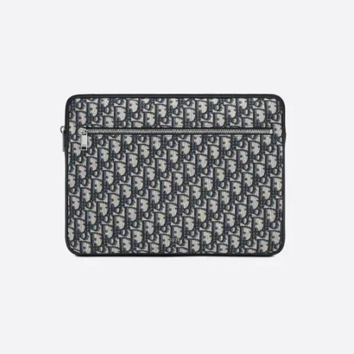 디올 DIOR 노트북 케이스 베이지 & 블랙 Dior Oblique 자카드 2ESCA380YSE_H05E