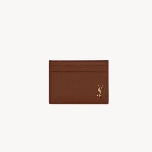 생로랑  그레인 가죽 소재의 미니 모노그램 카드 케이스 607603DTI0W2126