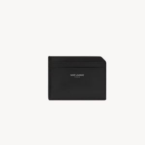 생로랑 부드러운 가죽 소재의 SAINT LAURENT PARIS 오픈 카드 케이스  7528980U90N1000