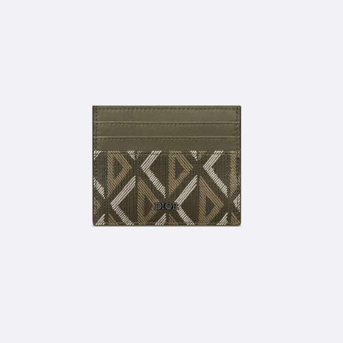 디올 카드 지갑 &카키 CD Diamond 캔버스 2ESCH135DCO_H65E